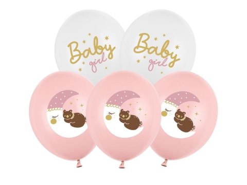 Balon gumowy Partydeco Baby girl mix 300mm (SB14P-337-000-6) Partydeco