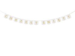 Baner Chrzest Święty, 2 m, biały Partydeco (GRL107-008) Partydeco