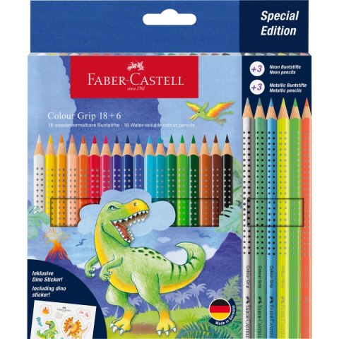 Kredki ołówkowe Faber Castell dinozaury +naklejki (201546 FC) Faber Castell