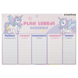 Plan lekcji Starpak unicorn (536139) Starpak