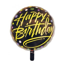 Balon foliowy Antella okrągły Happy Birthday (BCF-924) Antella