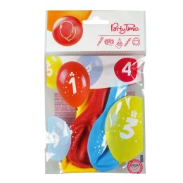 Balon gumowy Arpex z nadrukiem cyferki - 4 (3 szt.) mix 280mm (KB1931-4-9944) Arpex