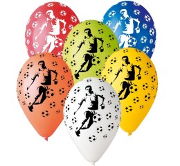 Balon gumowy PREMIUM PIŁKARZE 5 szt mix 300mm 12cal (GS110/P152)