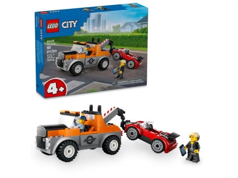 Klocki konstrukcyjne Lego City Samochód pomocy drogowej i naprawa sportowego auta (60435) Lego