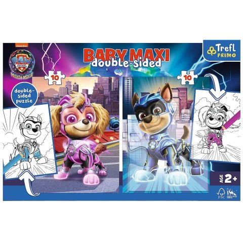 Puzzle Trefl Paw Patrol Baby MAXI 2x10 Bohaterskie pieski 10w1 el. (43007) Trefl