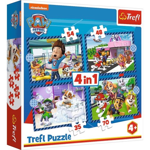 Puzzle Trefl Paw Patrol Psie sprawy 4w1 el. (34650) Trefl