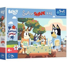 Puzzle Trefl Bluey I Przyjeciele Super Shape Zimowe zabawy Treflików 60 el. (50040) Trefl