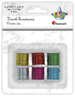 Drucik Titanum Craft-Fun Series florystyczny 6szt/0,3mmx3,6m kolor: mix 3,6 m Titanum