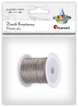 Drucik Titanum Craft-Fun Series florystyczny kolor: srebrny 20 m 1 szt (24BR0201-5) Titanum