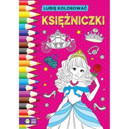 Książeczka edukacyjna Zielona Sowa Lubię kolorować. Księżniczki Zielona Sowa