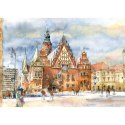 Kalendarz ścienny miasta w awkareli Lucrum rodzinny 2025 280mm x 400mm (WL05) Lucrum