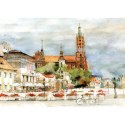 Kalendarz ścienny miasta w awkareli Lucrum rodzinny 2025 280mm x 400mm (WL05) Lucrum