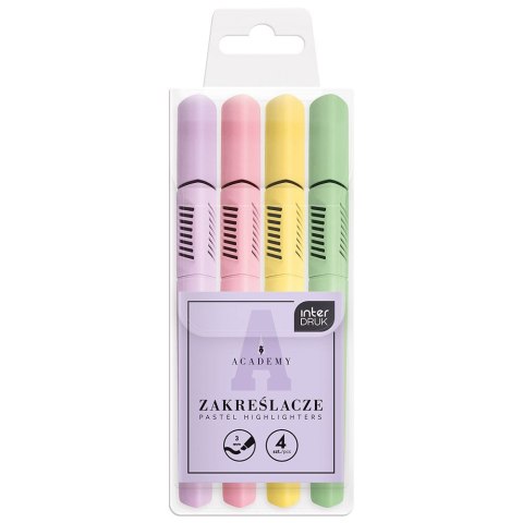 Zakreślacz Interdruk PASTEL 5902277350039, mix 1,0-3,0mm (4KOL) Interdruk