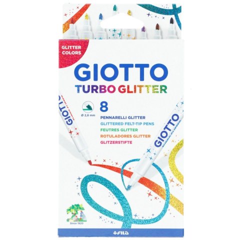 Flamaster Giotto Turbvo Glitter 8 kol. (425800) Giotto