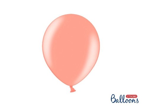 Balon gumowy Strong Baloons Metallic Rose Gold 1op/100sztuk metalizowany 100 szt różowy metaliczny 270mm (SB12M-019R) Strong Baloons