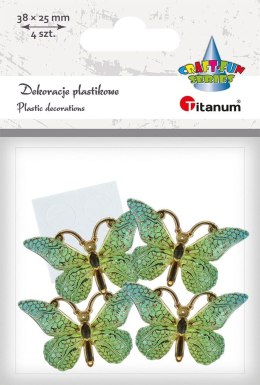 Dekoracja Titanum Craft-Fun Series Motyle plastikowe samoprzylepne (2324012-3) Titanum