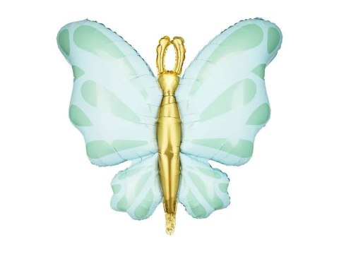 Balon foliowy Partydeco Motyl, 69x69 cm, miętowy (FB248-103) Partydeco