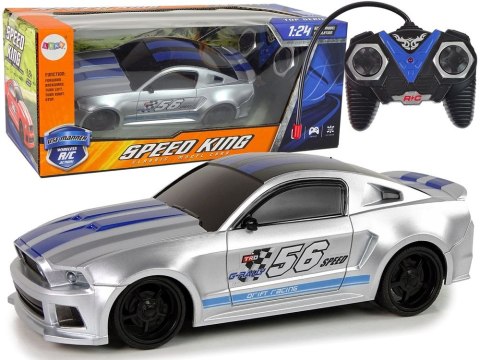 Samochód Lean Sportowe Szybkie Auto Zdalnie Sterowane R/C Srebrne 1:24 Speed King (12709) Lean