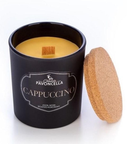 Świeczka ozdobna Pavoncella Classico Cappuccino czarna 135g (5905711530059) Pavoncella