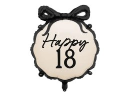 Balon foliowy Partydeco pastylka Happy 18, 47,5x45 cm 18cal (FB266-18) Partydeco