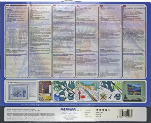 Zestaw kreatywny Malowanie po numerach 40x50cm Ptaszki na żonkilach Flamingo Line (FSY689) Flamingo Line