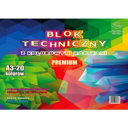 Blok techniczny Protos kolor A3 kolorowy 160g 20k Protos