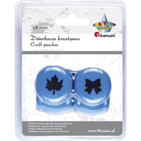 Dziurkacz ozdobny Craft-Fun Series wzór nr 4 (30+69E) liść klonu + kokardka Titanum (T-8202A-2-4) Titanum