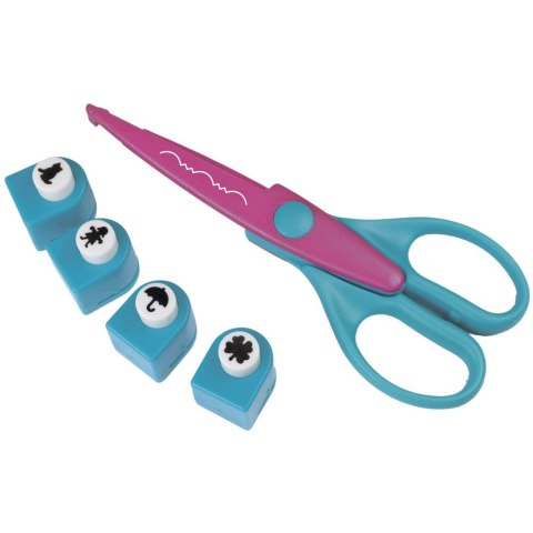 Nożyczki Craft-Fun Series i 4 dziurkacze kreatywne 16,5cm Titanum (T-8603) Titanum