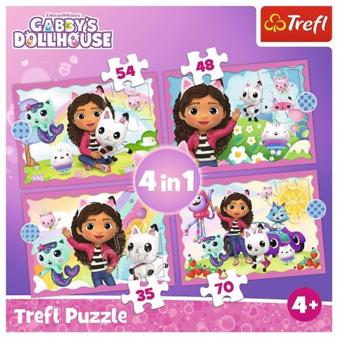 Puzzle Gabby's Dollhouse 4w1 el. Trefl (34620) Trefl