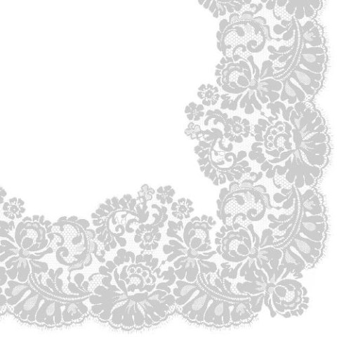 Serwetki Lacy frame silver biały papier [mm:] 330x330 Paw (TL702608) Paw