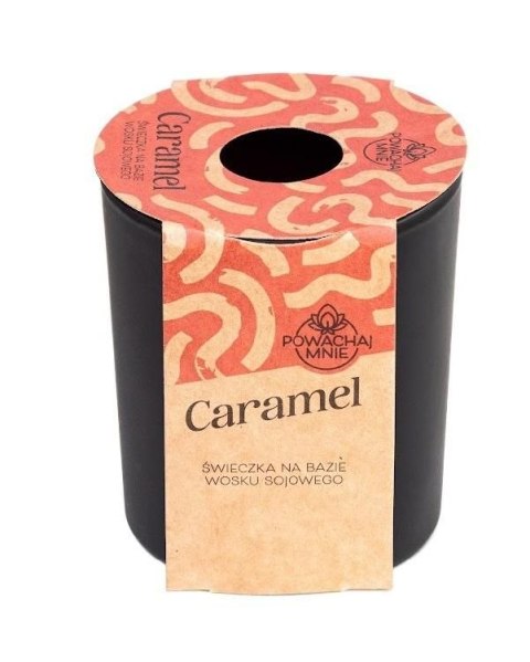 Świeczka ozdobna Powąchaj mnie Carmel czarna 130ml Pavoncella (5905711530912) Pavoncella