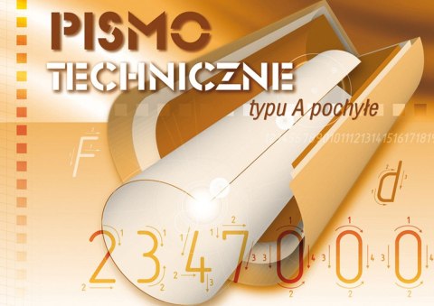 Blok do pisma technicznego pismo A pochyłe A4 10k Kreska Kreska