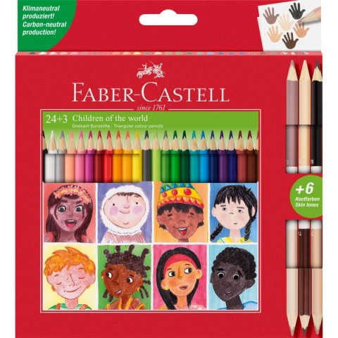 Kredki ołówkowe Children of the world 24+3 kol. Faber Castell (511515 FC) Faber Castell