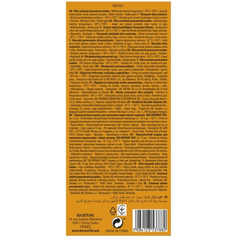 Marker permanentny Marking wkład czarny okrągła końcówka Bic (964800) Bic