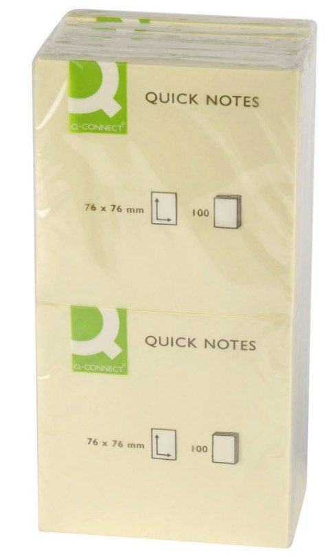 Notes samoprzylepny (karteczki) żółty 100k [mm:] 76x76 Q-Connect (KF10502) Q-Connect