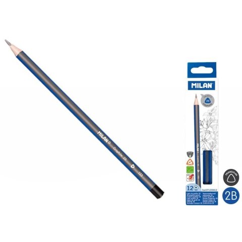 Ołówek trójkątny 2B Milan (071230412) Milan