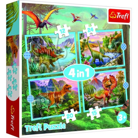 Puzzle Trefl Dinozaury 4w1 4w1 el. (34609) Trefl