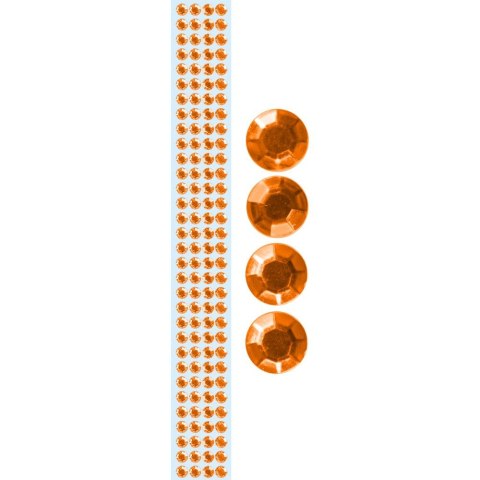 Taśma ozdobna Craft-Fun Series samoprzylepna z kryształkamix1 [mm x m] pomarańczowa Titanum (TZ022-1) Titanum