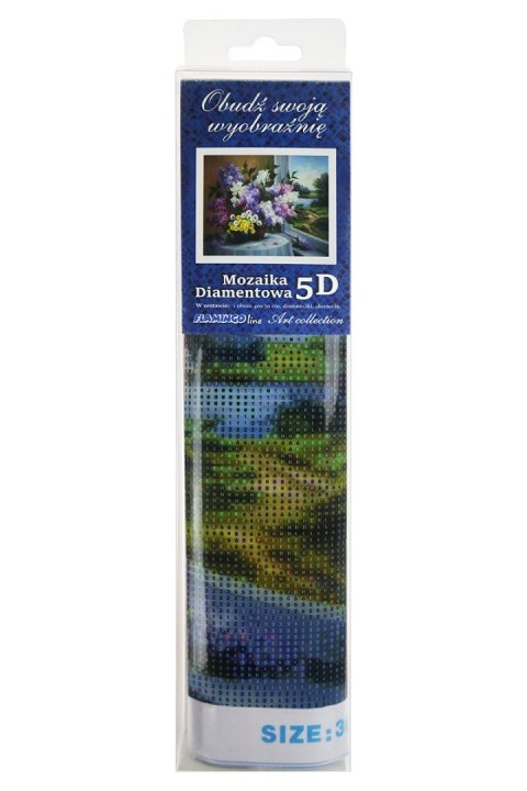 Zestaw kreatywny Diamentowa mozaika 30x40cm Kwiaty Flamingo Line (TGC71779) Flamingo Line