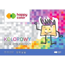 Blok rysunkowy Happy Color A3 kolorowy 80g 15k [mm:] 297x420 (HA37083040-09) Happy Color