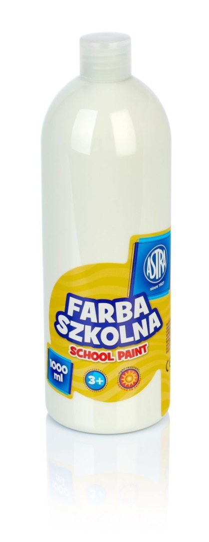 Farby plakatowe szkolne kolor: biały 1000ml 1 kolor. Astra Astra