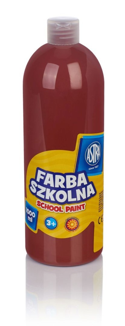 Farby plakatowe szkolne kolor: brązowy 1000ml 1 kolor. Astra Astra