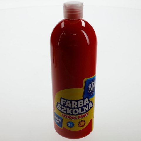Farby plakatowe szkolne kolor: czerwony 1000ml 1 kolor. Astra Astra