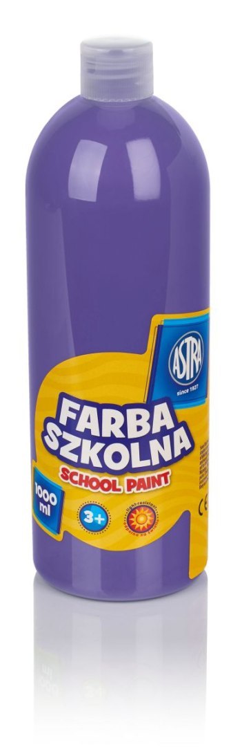 Farby plakatowe szkolne kolor: fioletowy 1000ml 1 kolor. Astra Astra