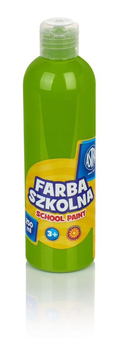 Farby plakatowe szkolne kolor: limonkowy 250ml 1 kolor. Astra Astra