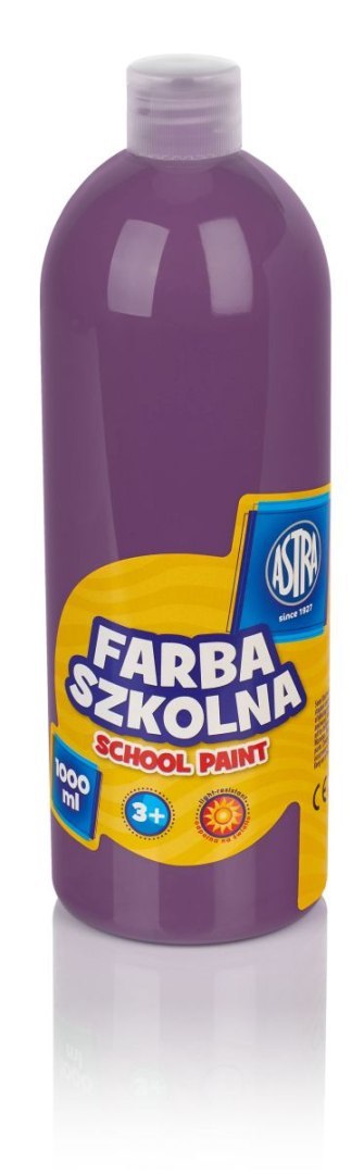 Farby plakatowe szkolne kolor: śliwkowy 1000ml 1 kolor. Astra Astra