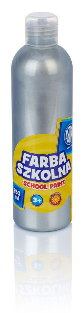 Farby plakatowe szkolne kolor: srebrny 250ml 1 kolor. Astra Astra