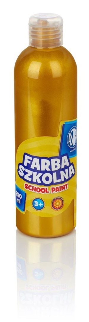 Farby plakatowe szkolne kolor: złoty 250ml 1 kolor. Astra Astra
