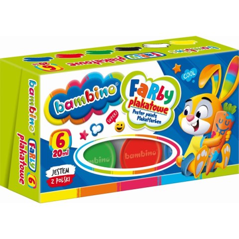 Farby plakatowe kolor: mix 20ml 6 kolor. St.Majewski St.Majewski