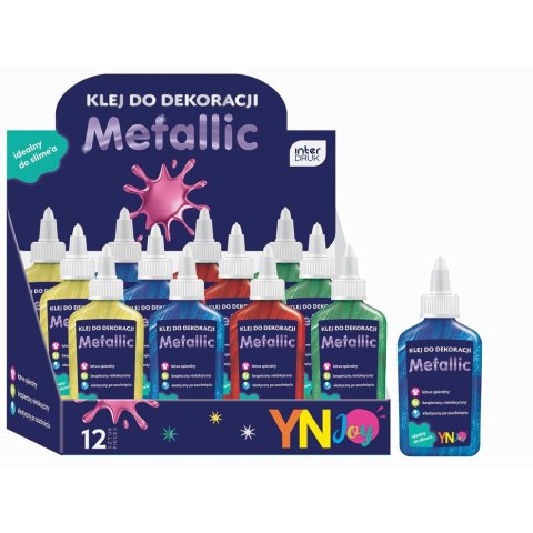 Klej w płynie brokat metalic 40g Interdruk (IKLDEKMET) Interdruk